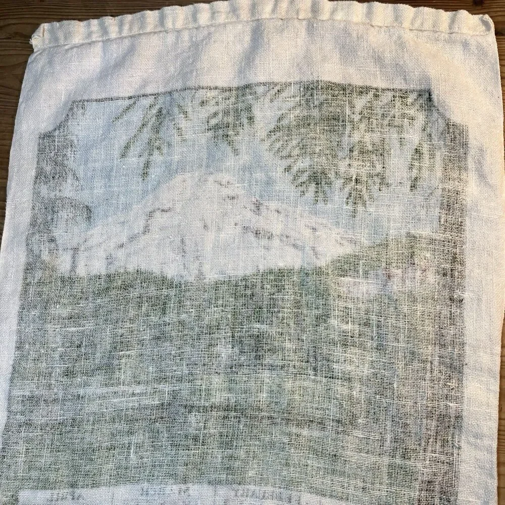 VTG 1975 Kay Dee Calendar Linen Tea Towel Mountain “The Beauty Seen Is Partly..”